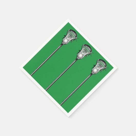 Lacrosse Team Green Serviette (Ecke)