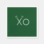 Lacrosse Team Green Serviette (Vorderseite)