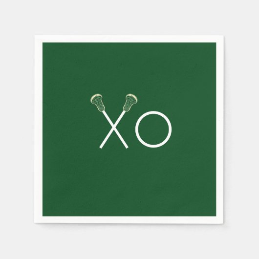 Lacrosse Team Green Serviette (Vorderseite)