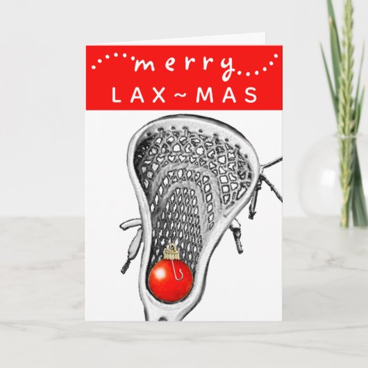 Lacrosse Team Holiday Cards Karte (Vorderseite)
