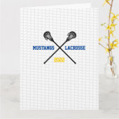 Lacrosse Team Jahr Danke, Trainer Spieler Farben Karte (Gelbe Blume)