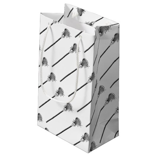 Lacrosse Team Kleine Geschenktüte (Rückseite Schrägansicht)