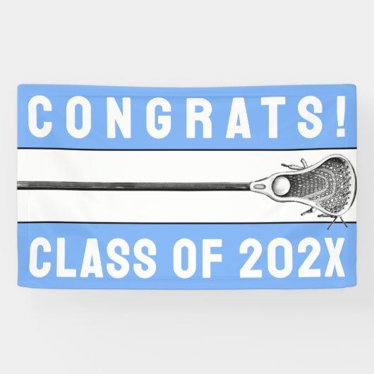 Lacrosse Team Light Blue Banner (Horizontal)