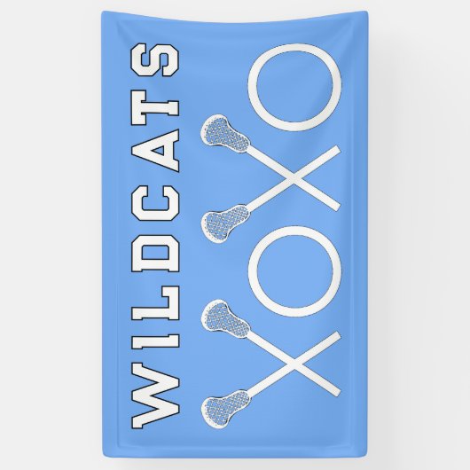 Lacrosse Team Light Blue Banner (Vertikal)