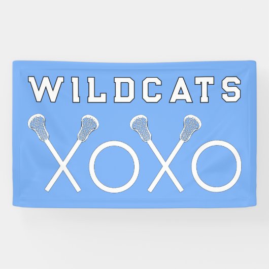 Lacrosse Team Light Blue Banner (Horizontal)
