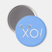 Lacrosse Team Light Blue Magnet (Vorderseite/Rückseite)