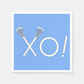 Lacrosse Team Light Blue Serviette (Vorderseite)