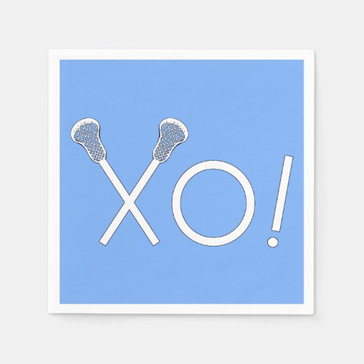 Lacrosse Team Light Blue Serviette (Vorderseite)