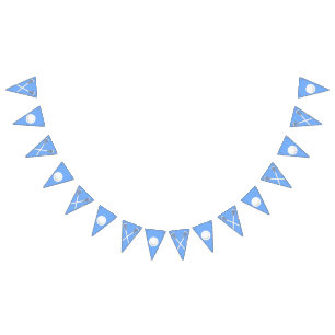 Lacrosse Team Light Blue Wimpelkette