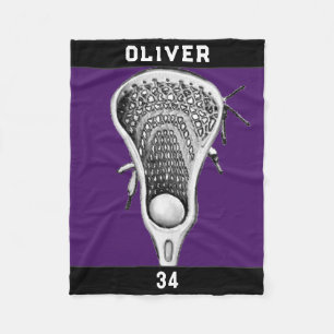 Lacrosse Team Lila Fleecedecke