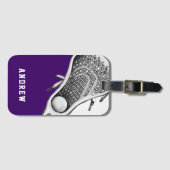 Lacrosse Team Lila Gepäckanhänger (Vorderseite (Horizontal))