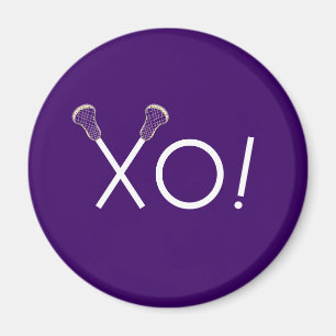 Lacrosse Team Lila Geschenke Magnet