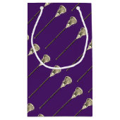 Lacrosse Team Lila Kleine Geschenktüte (Rückseite)
