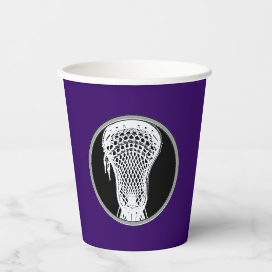 Lacrosse Team Lila Pappbecher (Vorderseite)