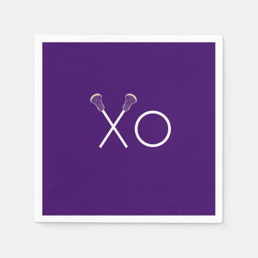 Lacrosse Team Lila Serviette (Vorderseite)