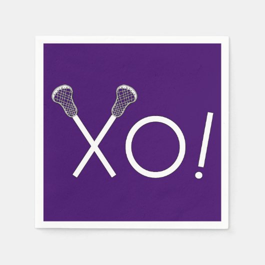 Lacrosse Team Lila Serviette (Vorderseite)