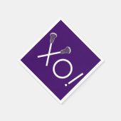 Lacrosse Team Lila Serviette (Ecke)