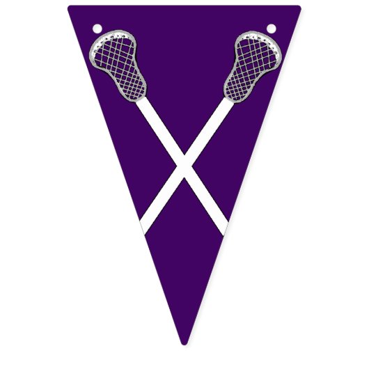 Lacrosse Team Lila Wimpelkette (Dritte Fahne)
