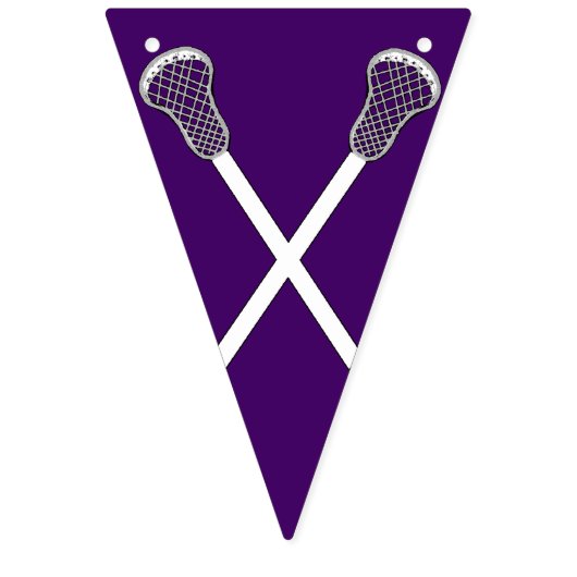 Lacrosse Team Lila Wimpelkette (Erste Fahne)