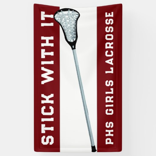 Lacrosse Team Maroon Banner (Vertikal)