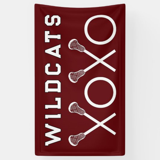 Lacrosse Team Maroon Banner (Vertikal)