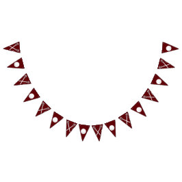Lacrosse Team Maroon Bunting Flags Wimpelkette