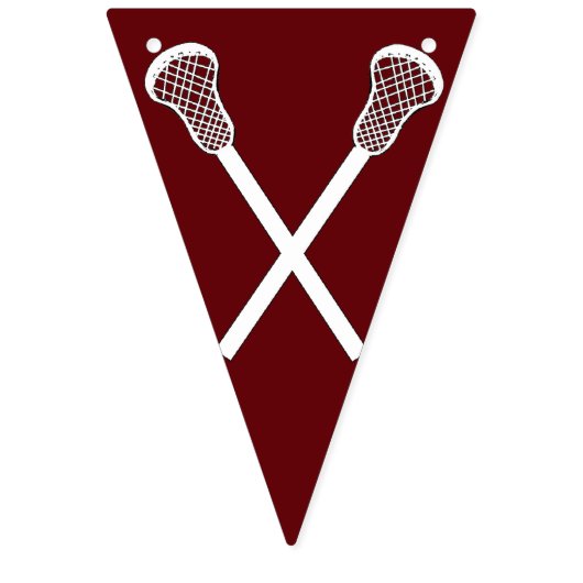 Lacrosse Team Maroon Bunting Flags Wimpelkette (Dritte Fahne)