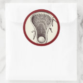 Lacrosse Team Maroon Classic Round Sticker (Tasche)