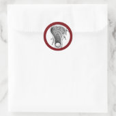 Lacrosse Team Maroon Classic Round Sticker (Tasche)