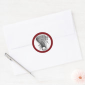 Lacrosse Team Maroon Classic Round Sticker (Umschlag)