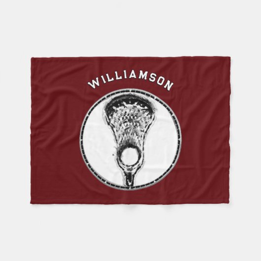 Lacrosse Team Maroon Fleecedecke (Vorderseite (Horizontal))