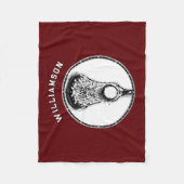 Lacrosse Team Maroon Fleecedecke (Vorderseite)
