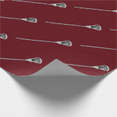 Lacrosse Team Maroon Gift Geschenkpapier (Ecke)