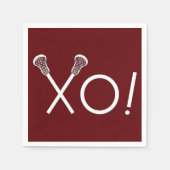 Lacrosse Team Maroon Serviette (Vorderseite)