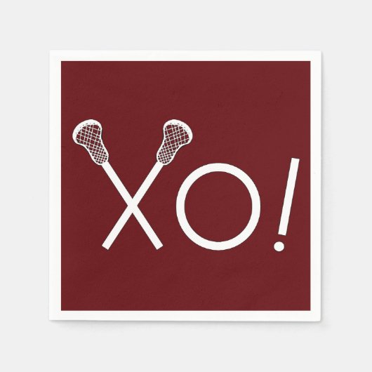 Lacrosse Team Maroon Serviette (Vorderseite)