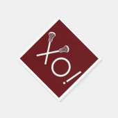 Lacrosse Team Maroon Serviette (Ecke)