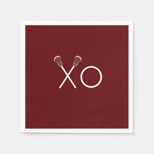 Lacrosse Team Maroon Serviette (Vorderseite)