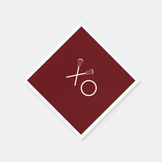 Lacrosse Team Maroon Serviette (Ecke)