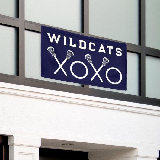 Lacrosse Team Navy Blue Banner (Äußeres Gebäude)