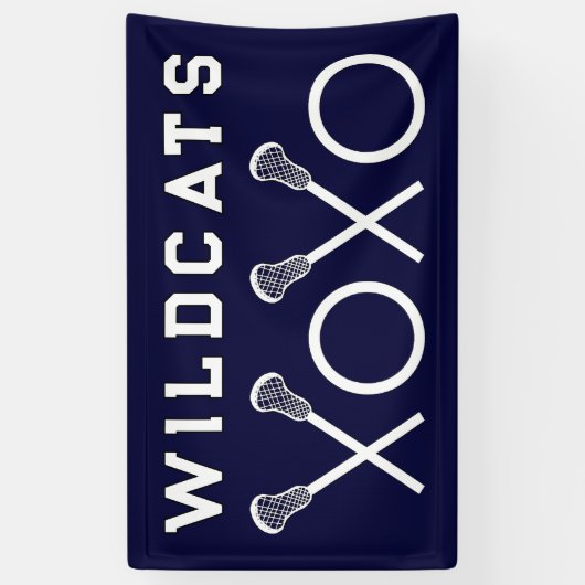 Lacrosse Team Navy Blue Banner (Vertikal)