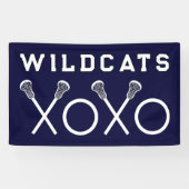 Lacrosse Team Navy Blue Banner (Horizontal)
