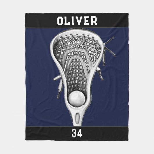 Lacrosse Team Navy Blue Fleecedecke (Vorderseite)