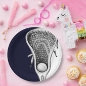 Lacrosse Team Navy Blue Pappteller (Party)