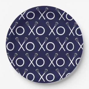 Lacrosse Team Navy Blue Pappteller