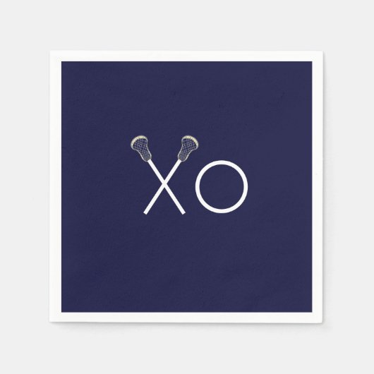 Lacrosse Team Navy Blue Serviette (Vorderseite)