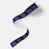 Lacrosse Team Navy-Geschenk Satinband (Rückseite)