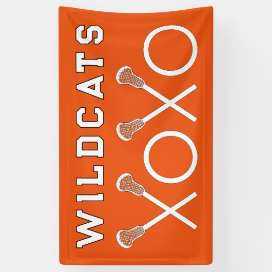 Lacrosse Team Orange Banner (Vertikal)