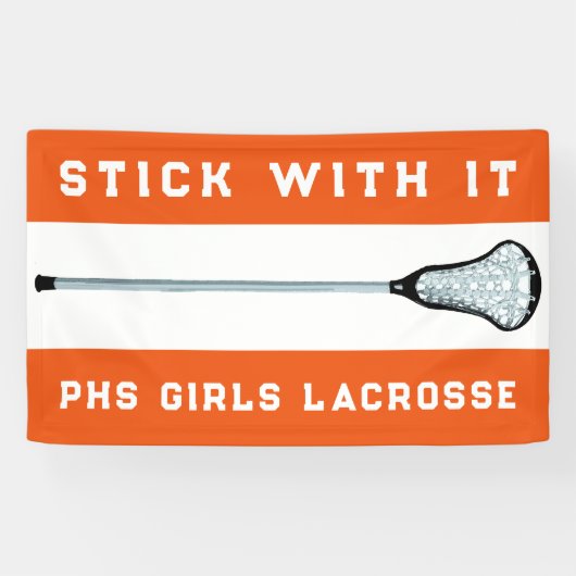 Lacrosse Team Orange Banner (Horizontal)
