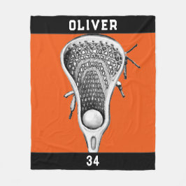Lacrosse Team Orange Fleecedecke