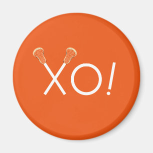 Lacrosse-Team Orange Geschenke Magnet